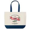 Sac Cabas - PLANETEE - Laura Les Affaires d'Enfer - Fond Bleu - Coton 40x45 Cm - Grand Format