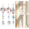 Colorful Tree Life Suncatchers Pendant Heart Leaf Hanging Ornament Christmas Decoration for Home Garden Window Car Room