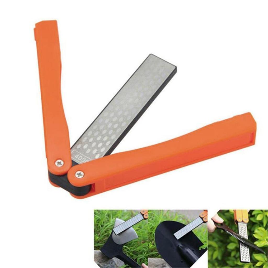 Double Sided Folded Pocket Sharpener Diamond Knife Sharpening Stone Kitchen Tool Home Tools Outdoor Convenient Folding Fan-shaped Grindstone