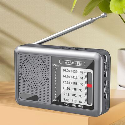 Уличное радио SW/AM/FM стерео цифровое радио с телескопической антенной на батарейках, полнодиапазонный радиоприемник с динамиком и разъемом 3,5 мм
