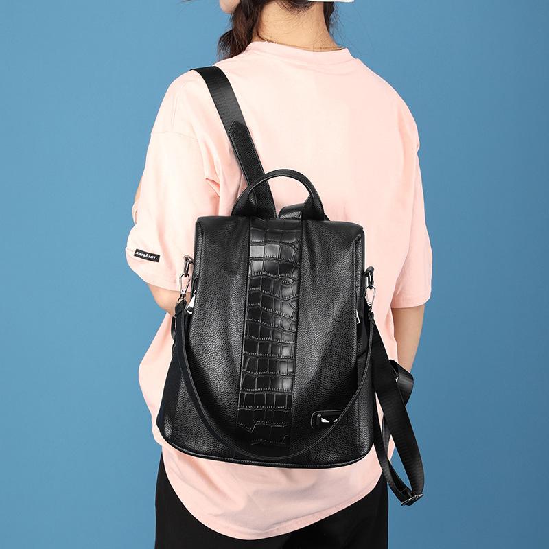 Рюкзак женский премиум модный узор с каменным узором и буквами дорожная женская сумка двойного назначения через плечо