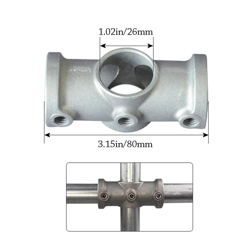 Aluminum Alloy Steel Frame Fasteners 1\2''/3\4" Circular Pipe Connector Pipes