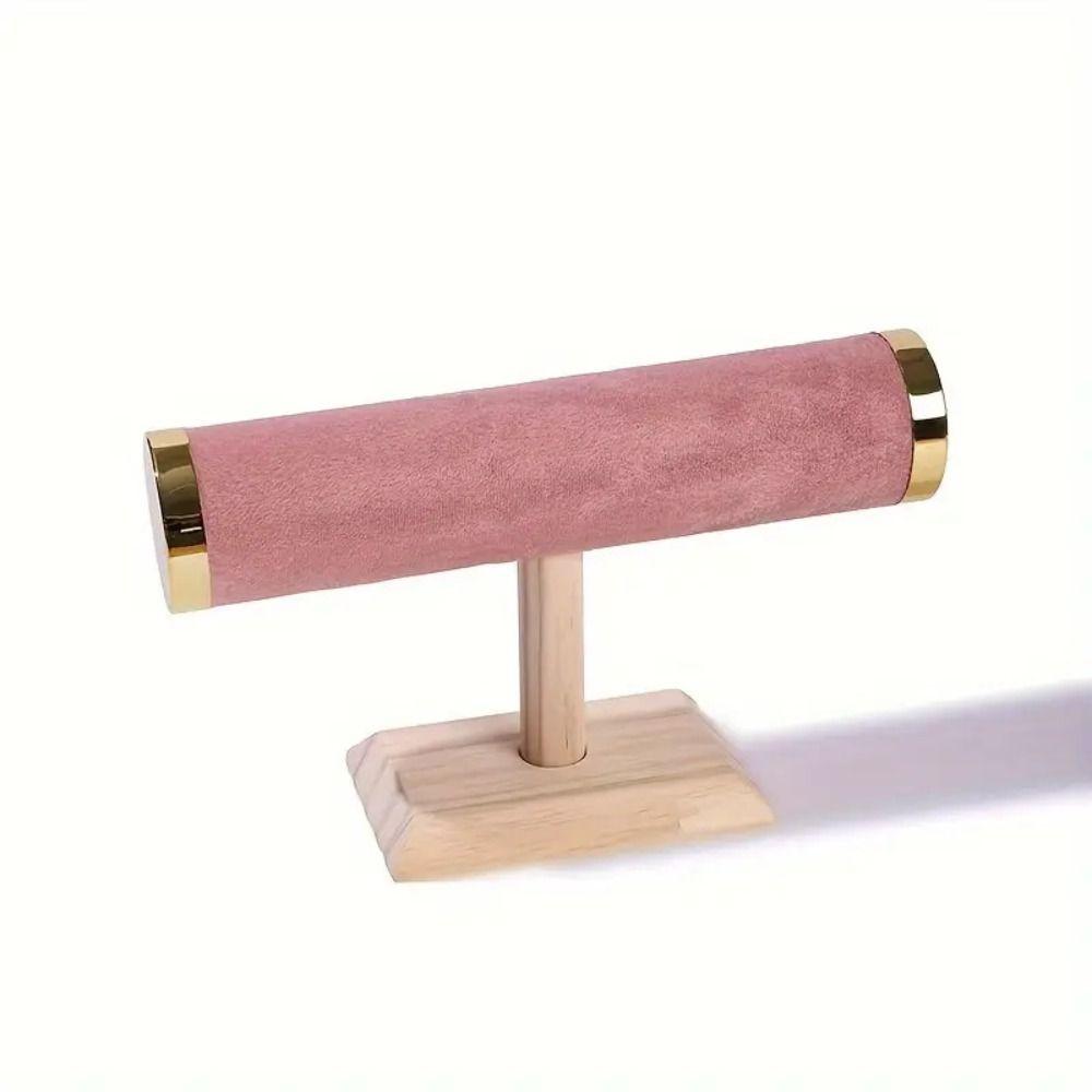 T-bar Jewelry Rack Holder Wooden Jewelry Storage Stand Fashion Bracelet Display Stand Woman Girls