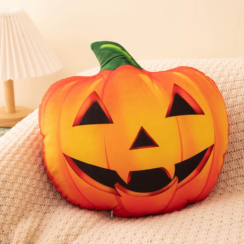 Cartoon Spoof Halloween Pumpkin Bat Zombie Doll Pillow Illuminated Holiday Decoration Plush Toy