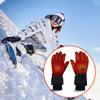Heated Motorcycle Gloves DC Plug Waterproof Heated Gloves Heating Thermal Gloves Touch Screen Winter Ski Gloves for Women Men