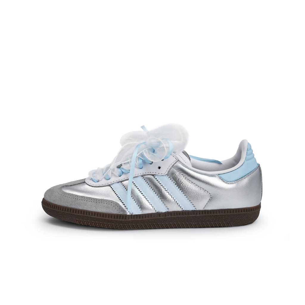 Adidas Originals SAMBA OG German Army Trainers Unisex Low top White/Blue/Silver B75806(Team826-S-BOX)
