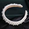 Большой свадебный обруч для волос Широкий бок Женские повязки для волос Модные жемчужные повязки Вечеринка