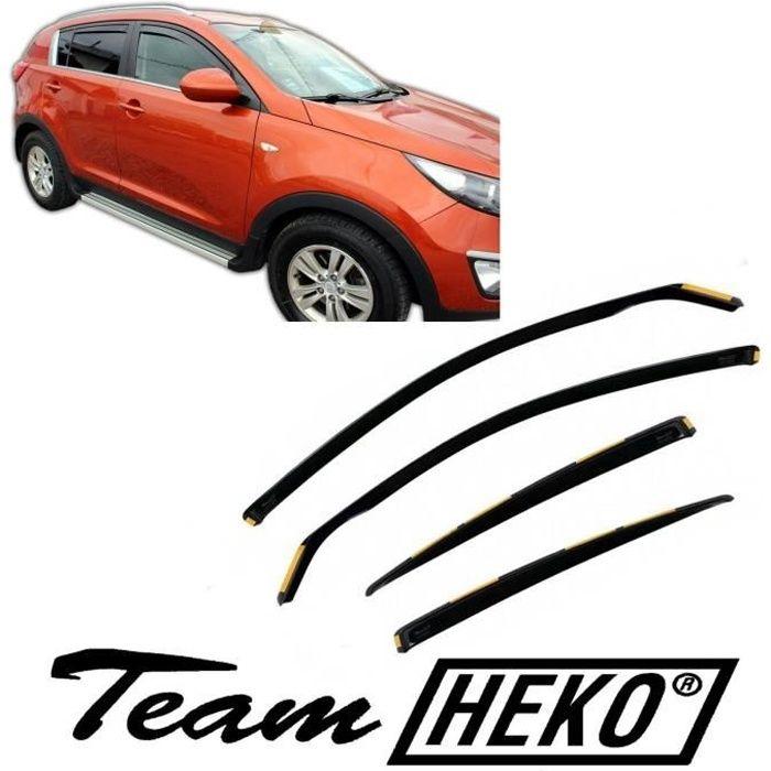 Déflecteurs d'air - J&J AUTOMOTIVE - Kia Sportage SL 2010-2015 - Fumé - Acrylique renforcé - Installation facile