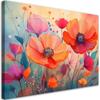 Canvas Print, Flowers Botanicals Poppies Abstraction