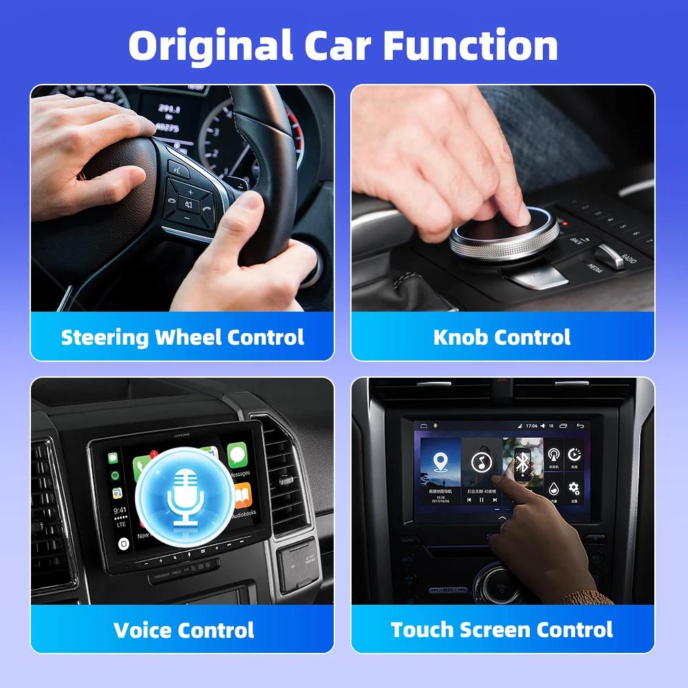 2025 НОВЫЙ 2 в 1 беспроводной Carplay AI Box Android Auto Plug And Play, применимый для преобразования оригинального автомобильного проводного Carplay в беспроводной
