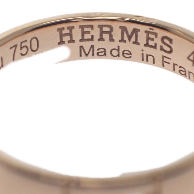 HERMES  H119851B #8(JP Size) 48  Ring K18 Pink Gold Women