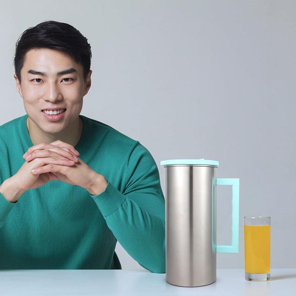 Бутылка для воды из нержавеющей стали с металлической ручкой, предотвращающей ожоги, для кофемашины Cold Brew для путешествий