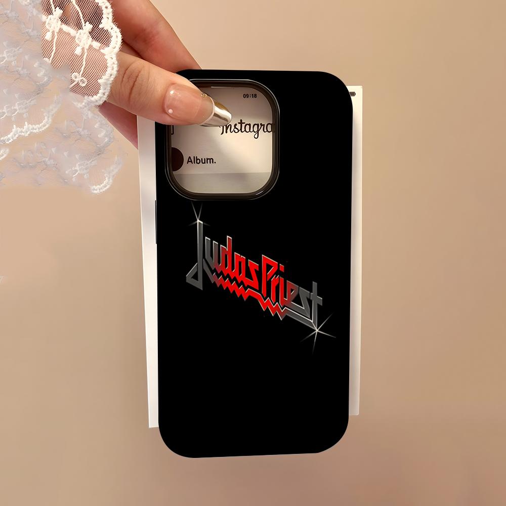 Rock Band Judas Priest Phone Case For IPhone 16 15 14 13 12 11 Pro Max 16 Plus Glossy 2 In 1 Bumper Cover