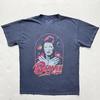 Футболка с коротким рукавом David Bowie, размер M/L, синяя, потертая, от Goodie Two Sleeves