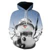 Creative Little Snowman 3D Printing Hoodie Men's Fashion Hooded Sweatshirt Fall Winter Fashion Hoodie