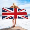 British Flag Beach Towel With Superfine Fiber Doublesided Plush For Summer Vacation And Poolside Use