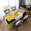 Yellow Mosaic Color Abstract Art Waterproof Tablecloth Wedding Decor Table Runner Coffee Dinning Decor Table Cover