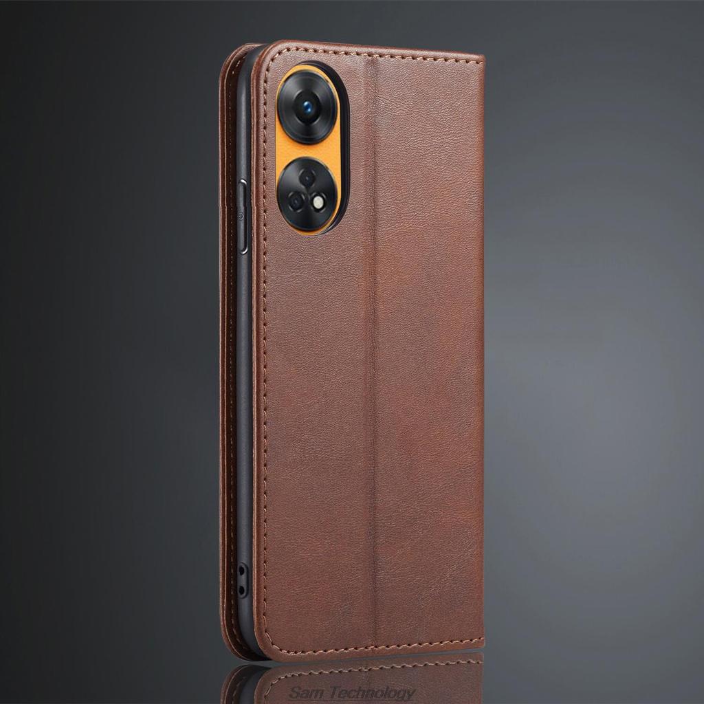 Magnetic attraction Leather Case for OPPO Reno 8T 6.43" / OPPO Reno8 T 4G Holster Flip Cover Case Wallet Phone Bags Fundas Coque