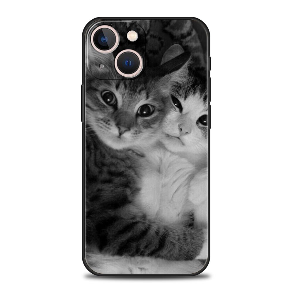 Чехол для телефона «Милая кошка, приносящая исцеление» для серии iPhone 17 16 15 14 13 12 11 Pro Max Plus Двухслойная защита
