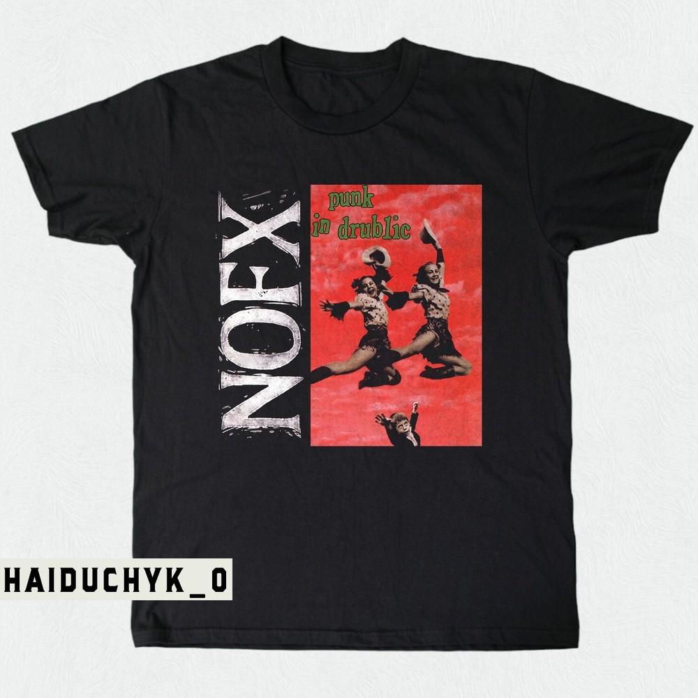 NOFX Tee Punk In Drublic Rock Band Unisex Black T-shirt Size S-5XL Unisex T-Shirt