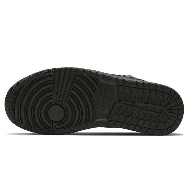 Air Jordan 1 Low Triple Черные стеганые женские кроссовки DB6480-001