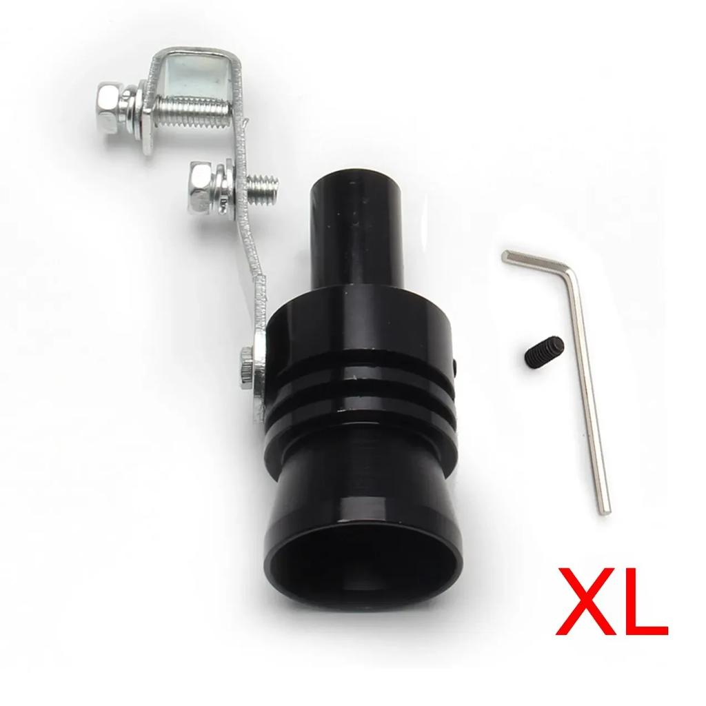 XL Black Turbo Sound Whistle - Universal Exhaust Pipe Simulator for Car Refit (Turbomuffler Device)