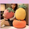 Adorable Plush Cartoon Fruit Pillow Filled With Soft Down Cotton Cute Strawberry Pineapple Persimmon For Cozy Sleep