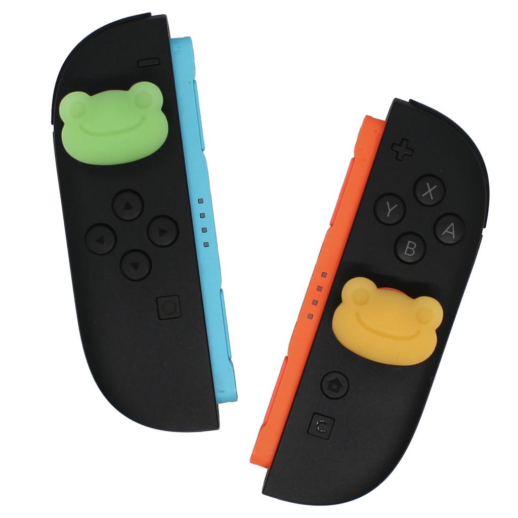 Eramd Switch 2 2 Аналоговый стик Огурцы Зеленый Набор из 4 колпачков для Joy-Con, Лягушка, и Оранжевый,