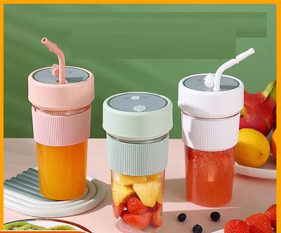 Портативная электрическая чашка-соковыжималка, перезаряжаемая от USB, многофункциональный персональный блендер для фруктовых соков для домашнего использования и путешествий, со съемными компонентами