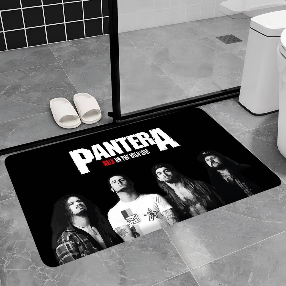 Groove Metal Band P-Pantera Room Mats Anti-slip Absorb Water Long Strip Cushion Bedroon Mat Household Carpets