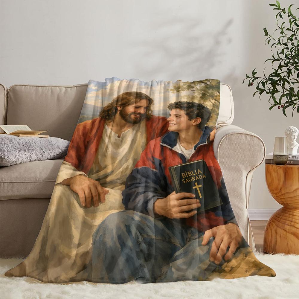GUOYU Blanket Ssaint Carlo Acutis Throw Soft Flannel Throw Summer Blanket Lightweight Cozy Nap Blanket for Sofa Bed Travel