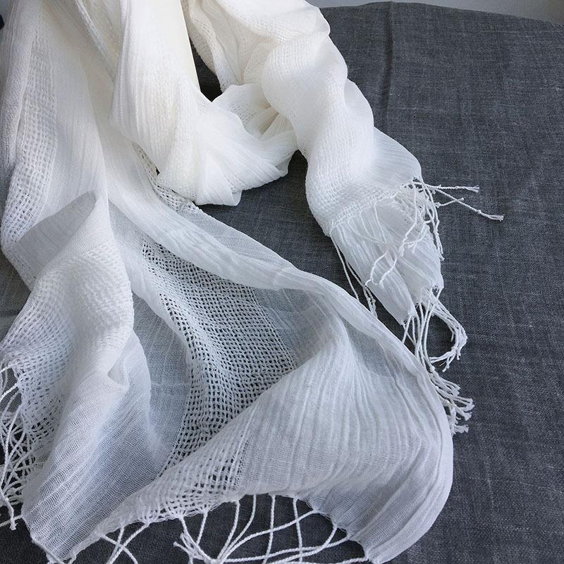 Чисто-белый хлопковый ажурный шарф, растительное крашение, синее крашение, тай-дай, ручное крашение, специальный белый шарф, обучающий, белая ткань-заготовка