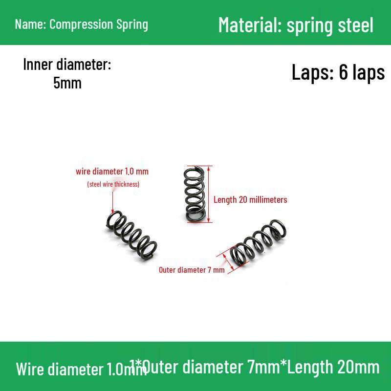 Сверхмощный Y-образный амортизатор с компрессионной пружиной, диаметр проволоки 1,0 мм, внешний диаметр 5-20 мм.