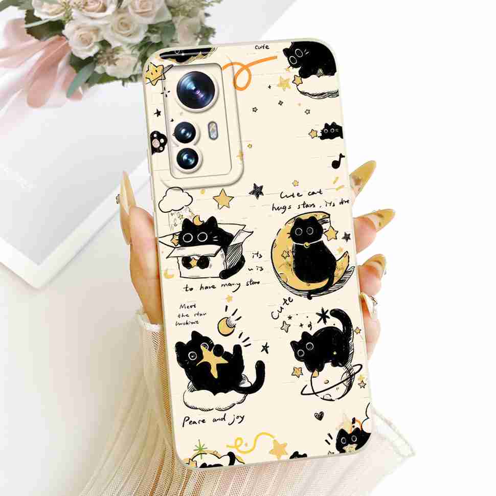 For Xiaomi Mi 12 Pro 2201122C Case Bright Flowers LOVE Silicone Soft Back Cover For Xiaomi MI12 PRO Mi 12S Pro 6.73" Phone Cases