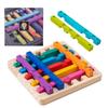 Wooden Rainbow Sticks Puzzle Toy For Kids Brain Teaser Logic Development And Educational Play