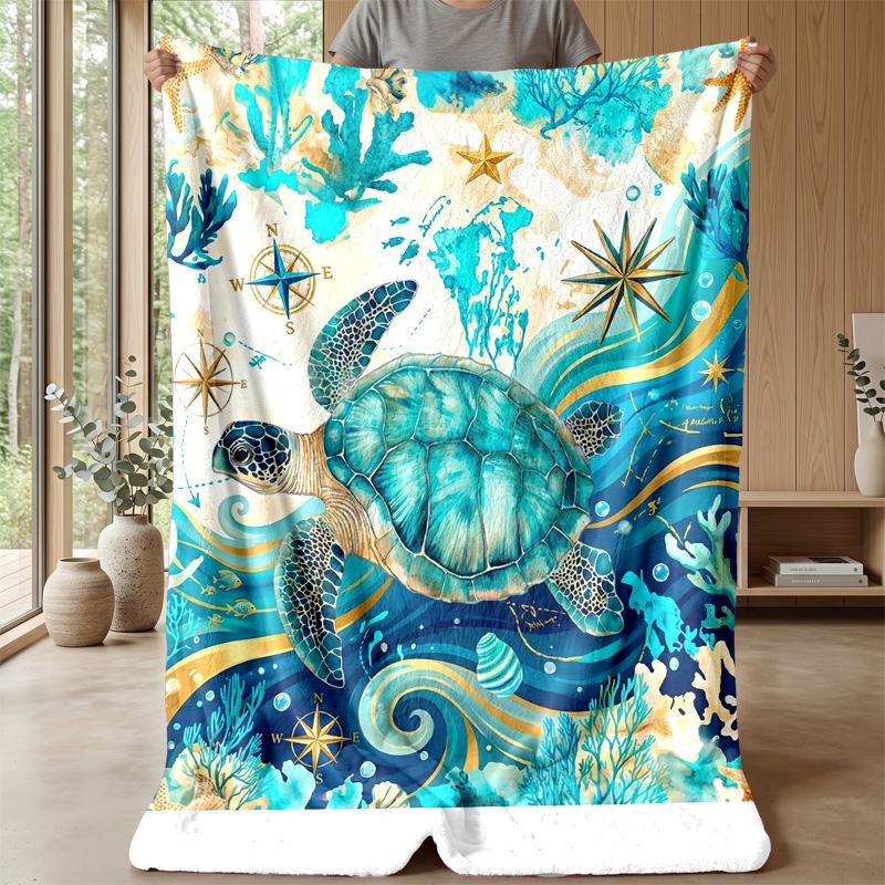 Oceanic Adventure 2 Theme blanket Lightweight Warm Flannel Blanket Decorative Throw Blanket for Home Decoration