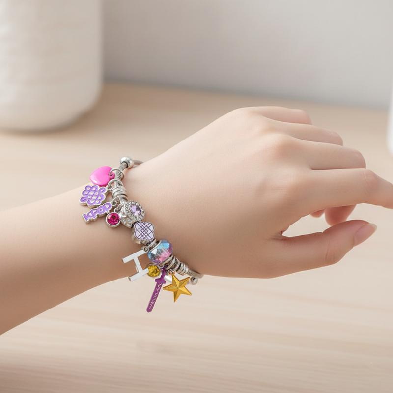 Anime Demon Hunters Series Bead Bracelet Y2K Harajuku Personalized Cosplay Bangle Jewelry Gift For Women Girls