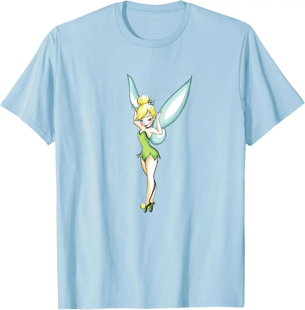 Hot Fashion Disney Tinker Bell Pose T-Shirt T-Shirt S-4XL Four Seasons Gift