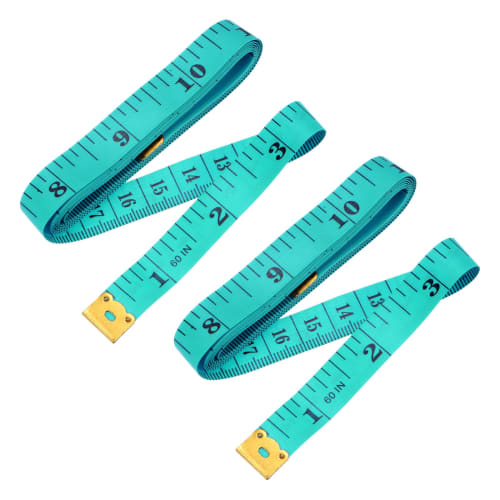 uxcell Measuring Tape, Tailor/Sewist, Soft Plastic Flexible Ruler Tape Measure, Green, 1.5m, 2 Pieces
