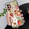 Phone Case For Samsung A17 A55 A16 A56 A35 A15 A53 A54 A33 A34 A25 A05S A52 A52S A07 A26 A06 Strawberry Cat Cartoon