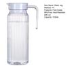 2Pcs Fridge Glass Water Jug with Lid Food Grade Spill-Free Spout Design Transparent Coffee Milk Juice Pitcher Jug