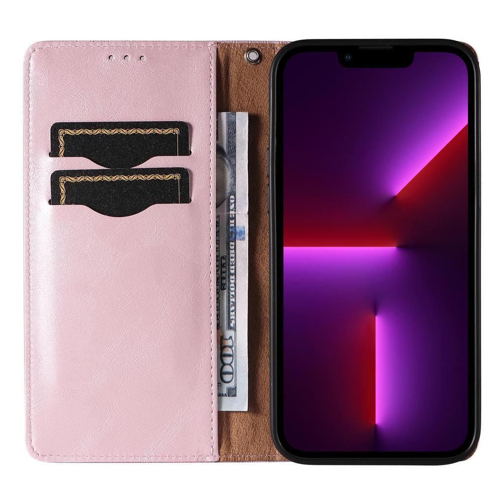 Galaxy S23+ Rose Flip Wallet Case with Magnetic Strap & Lanyard