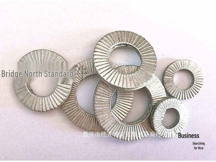 65 Strong Double-Sided Serrated Self-Locking Anti-Slip Washer, Dacromet-Plated, Bonded Double Stack, DIN25201 Standard.