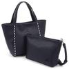 Handbag with Shoulder Bag Dark 10901 [Kitamura] Z-0628 Women's Blue/White [Navy]