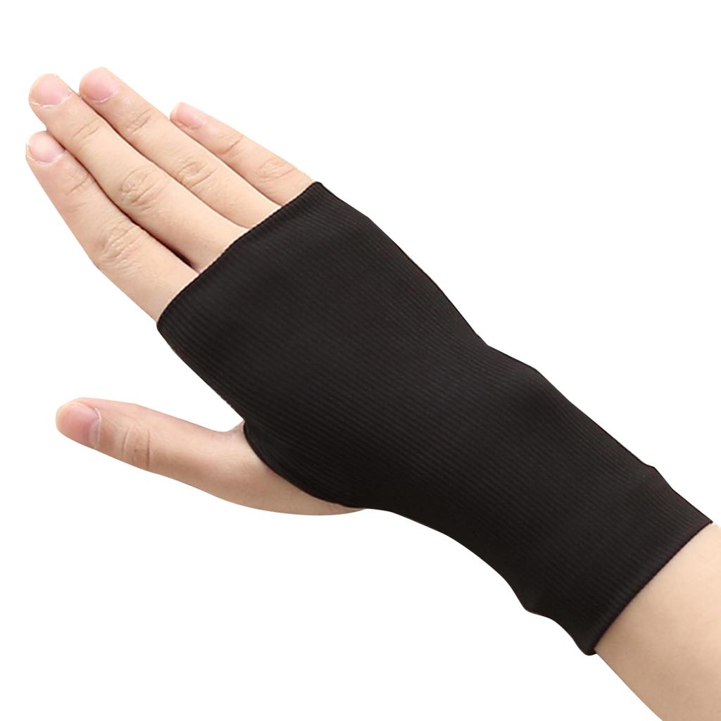 Дышащие тонкие перчатки из ледяного шелка, анти-УФ-перчатки для кусания ногтей, летние солнцезащитные перчатки с половиной пальца