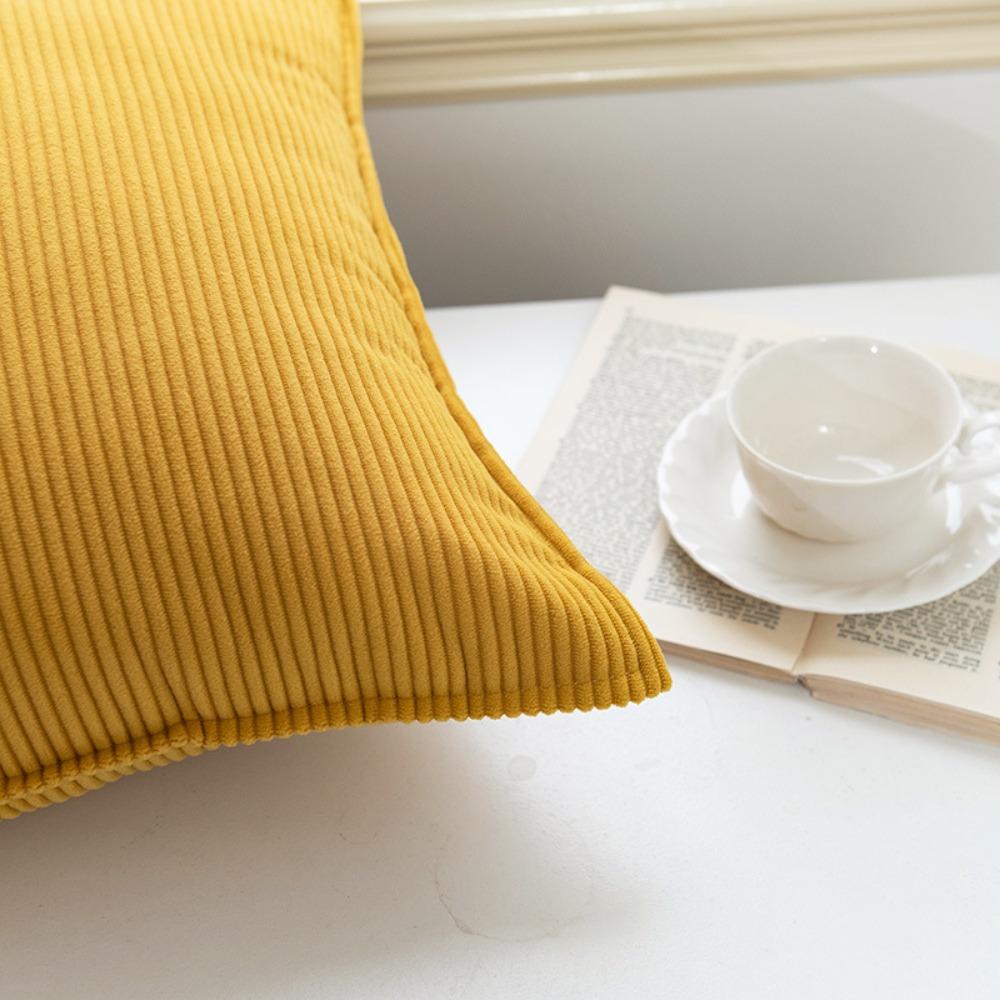 Square Corduroy Striped Throw Pillow Cover Japanese style Cushion Cover Sofa Pillowcase Couch