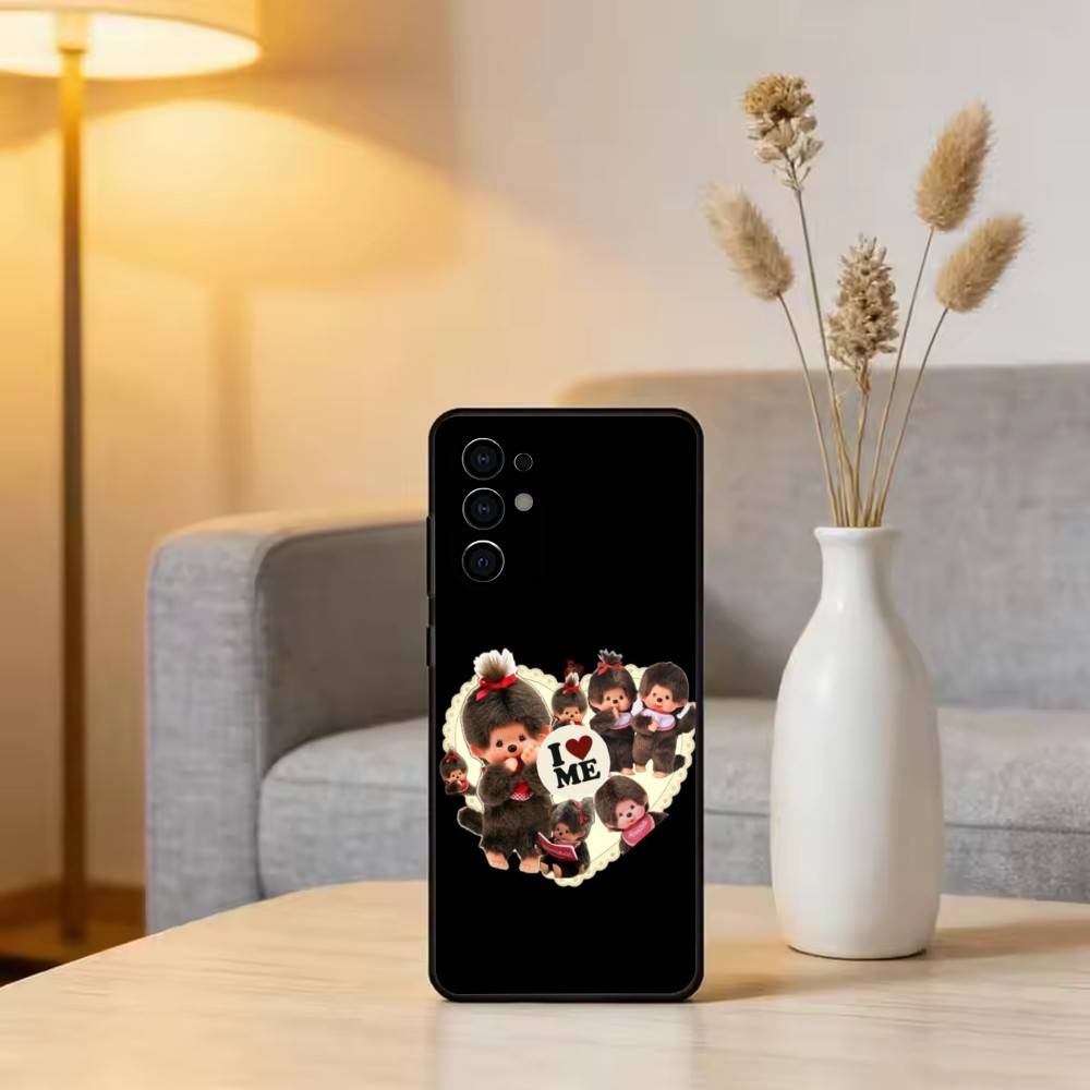 C-Cute M-monchhichis-s Phone Case Black Silicone Soft For Samsung S25,S24,S21,S22,S23,S30,Ultra,S20,Plus,Fe,Lite