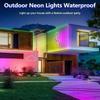 24V Rgb Neon Led Strip Light 5M 10 Meters 15M 20M 30M Flexible Night Light Remote Control Multi-Color Adjustable Eu Us Plug