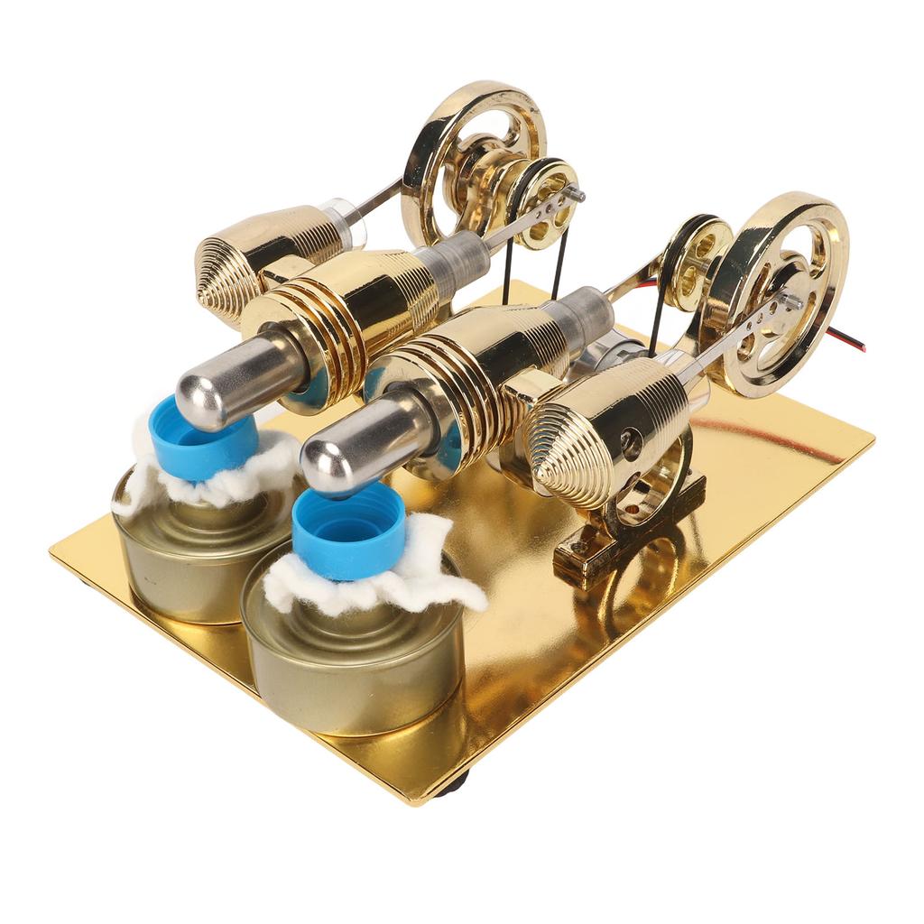 Hot Stirling Engine Golden Color Easy Assembly Stainless Steel Stirling Engine Model for Teachin