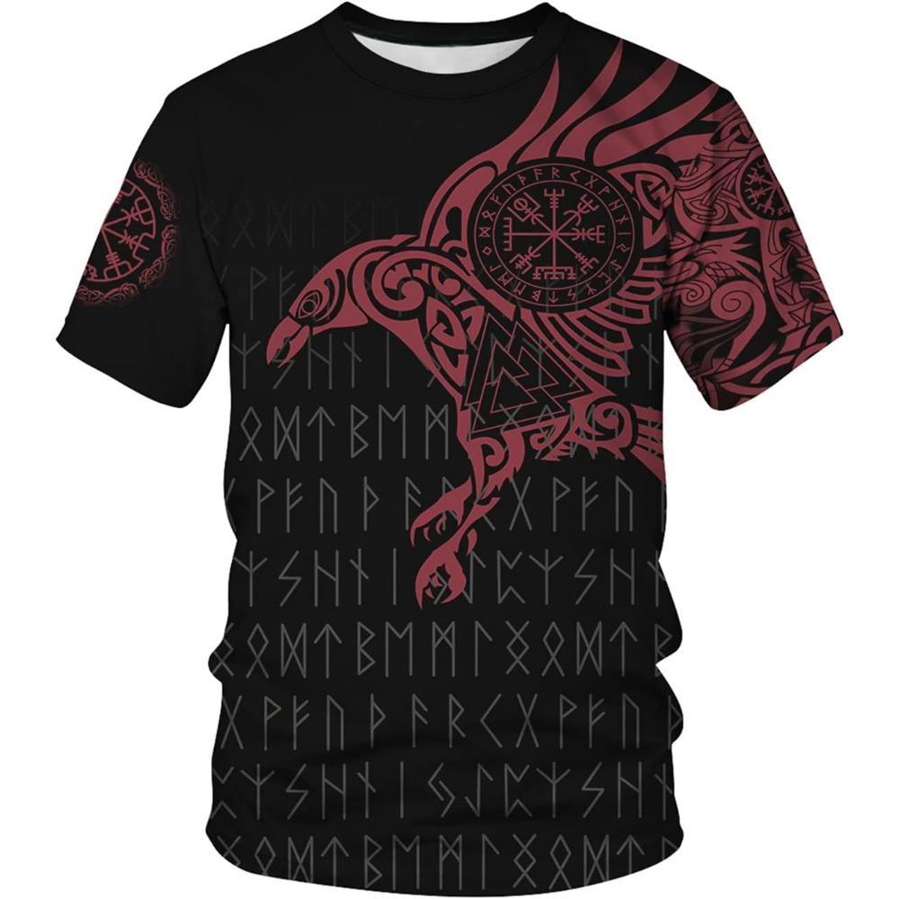 Мужская футболка Viking Novel с 3D-принтом, скандинавская мифическая толстовка, роскошная одежда, мужская футболка очень большого размера